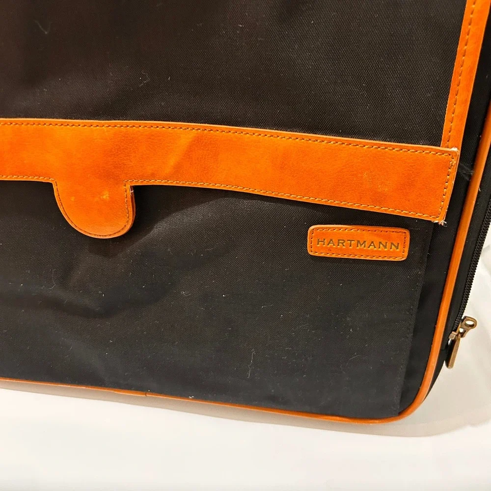 Hartmann Briefcase Leather Trim Messenger Laptop Bag‎ Shoulder Strap Heritage